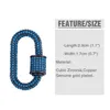 Charms Flola Crystal CZ Micro Pave Ovale vorm Schroef Snel Goud U Lock Carabiner armbanden voor sieraden MAKEN CHMA044636529