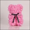 Favor Event Festive Party Supplies Home Gardenrose Teddy Day 25cm Flower Bear Artificial Christmas for Women Valentines Gift Sea Ship HWF9