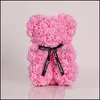 Favor Evento Festivo Festive Supplies Home Gardenroe Teddy Day 25cm Flor Bear Artificial Christmas para mulheres Valentins Gift Sea Ship Hwf9