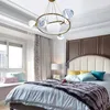 Hängslampor modern minimalistisk sovrum ljuskrona nordisk kreativ vardagsrum lampa ins tjej mästare barn personlighet jorden förlag