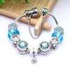 (With Box) PB1 Children Cat Charm Kids Girl Murano Glass Beads Bracelet Women Ladies DIY Fashion Jewelry