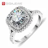 bague coussin moissanite