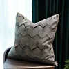 DUNXDECO Cushion Cover Decorative Pillow Case Modern Luxury Golden Black Wave Geometric Jacquard Coussin Sofa Chair Bedding