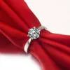 Test Positive Brilliant 1Ct 6.5mm D VVS1 Moissanite Diamond Solitaire Engagement Ring Solid 14K White Gold AU585