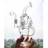 P SUNGAR Handmade Cokah Green Purple Blue Recycler Bongs Масляный буфет Bong Glass для курения Установки DAB 14,4 мм Сустав 9,3 дюйма