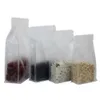 100pcs Matte Clear Resealable Zipper Bag Stand Up Portable Pouches Thickened Snack Packing Carry Pack Bags Plastic Food Saver Sealable Storage