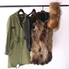 Winter Coat Long Waterproof Parkas Real Fur Kvinnor Jacka Stor Fur Collar Fluffy Fur Liner Cloth Fashion 211122