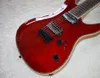 Factory Outlet-7 Strings Red Electric Guitar with Flame Maple Veneer,24 Frets,Rosewood Fretboard