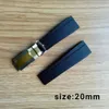 20mm size strap fit for ROLEX SUB GMT YM new soft durable waterproof band watch accessories with silver original steel clasp206w