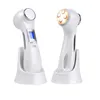 6 em 1 cabeça de sonda dupla RF Máquina de cuidados com a pele Limpador de rosto Vibração EMS Ion Ultrasonic Mesoterapia Massageador facial Máquina de rejuvenescimento da pele