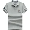 Trend T-shirt Polo Shirt Men's Short Sleeve Lapel Summer Embroidered Horse Clothes Business LargeVzrv