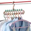 9 Gaten Magic Hanger Closet Organizer Ruimtebesparende Hanger Multi-Port Clothing Rack Plastic Sjaal Cabide Opberghangers voor kleding