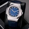 Reloj para hombre Estilo deportivo Cierre de mariposa Correas de cuero Caja de acero inoxidable Cristal de zafiro 2813 Movimiento automático