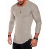 Plus Size S-4XL Slim Fit Sweter Mężczyźni Wiosna Jesień Cienki O-Neck Krojenia Pullover Mężczyźni Casual Solid Mens Swetry Pull Homme 211221