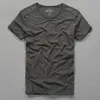 Retro T Shirt for Men Pure Cotton Short Sleeve O-Neck Breathable Tee Casual Solid Color Top Clothes 210601