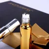 50Pcs/Lot 10ml UV Glass Essential oil roll-on bottle Perfume mini Refillable Perfume Bottle Small sample