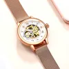 Montre Femme Toppmärke Orkina Luxury Fashion Mechanical Watches Rose Gold Ladies Skelett Automatisk handled för kvinnor 210616