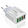 Universal Fast Quick Charge QC3.0 4Ports USB Wall Charger 30W Eu US UK Power Adapter For iphone 15 11 13 14 pro max htc lg android phone with box