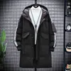 Winter Long Parkas Mężczyźni Wiatrówka Marka Zipper Oddychające Wiatroszczelne Płaszcze Męskie Wojskowe Kamuflaż Z Kapturem Męskie Kurtki Czarny Y1103