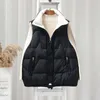 Zimowa kurtka bez rękawów Kobieta Down Kamizelka Duck Down Puffer Waistcoat Ultra Lekarna Norwiarz Outwear Kobiety Gilet 210910