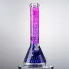 紫色のヘッドのガラスボーン7mmの厚いユニークなホーカーズ手仕事手作りの手作りビッグボンズDABリグLXMD20108