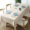 Einfarbige Tischdecke, rechteckig, rund, wasserdicht, ölbeständig, für Zuhause, Esszimmer, Tee, Dekoration und Picknick 211103