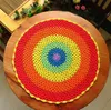 crochet tablecloth table.