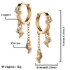 Hoop Huggie Gold Tassels Small örhängen Star Moon Animal Copper Drop Earring for Women 2021 Fashion Simple Jewelry Gifts