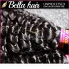 Bella Hair 8A Hair Bundles with Closure Brazilian Virgin Curly Human Hair Weaves Natural Color Extensions julienchina8626627