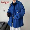 Zonkke corduroy männer shirts für männer kleidung harajuku schwarzes hemd koreanische stil männer hemd langarm vintage kleidung 3xl 210708