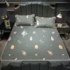 Fleur Animal naturel été Cool couchage lit tapis glace peau doux matelas pliable doux sommeil taies d'oreiller protecteur