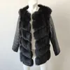 Imitation fur coat coat slim leather jacket for women 2023 Winter black long sleeve thick warm Q231211