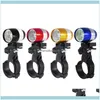 Aessories Sports Outdoors Bike Lights Head Light 6 Led Mountain MTB Front Front Frontbar Heasbar Lantern Cycling Bezpieczeństwo Ostrzeżenie Lampa nocna