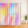 Cortinas de ducha Bohemian Mandala baño colorido geométrico impermeable cortina de baño bañera cubierta de baño grande ancho 12 ganchos