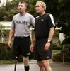 США военно-морской флота армия физическая тренировка с коротким рукавом футболка 100% чистый хлопок мужской свободный размер молодежь движения тренда футболка лето