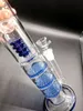 18 inch Blue Glass Bong Hookahs Dikte Beker Bongs met 8 Arm Tree Perc 3Layer Ash Catcher Pipe 5mm Transparante Waterleidingen Accessoires