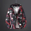 Vestes pour hommes Printemps Automne Hommes Veste Hip Hop Rétro Couleur À Capuche Patchwork Mâle Casual Coupe-Vent Streetwear Piste