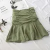 Heliar Women Polka Dot Skirts Flounce Hem High Waist A Line Casual Pleated Mini For Summer 210621