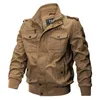 Плюс размер военный бомбардировщик куртка мужчины весна осень повседневные многокаркарты пилотные куртки мужской армии грузовые авиабилеты мужские куртки M-6XL 210927