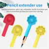 Rainbow Cartoon Pop Pen Crayer Button Extender Utiliser les bouchons push Bubble Popper Toys Sensory Rubber Stress Relaying Finger Puzzle Kids Stati1952754