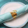 Silver Gold Leaf Napkin Rings Table