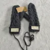 Knitted gloves ladies finger gloves winter thickened warm wool hanging neck solid colour finger gloves Multi-coloured optional