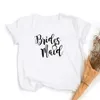 Brud Bachelorette Party Brides Team Main of Honor Summer Women T-shirt Casual Bröllop Kvinna Toppar Tees Camisetas Mujer X0628