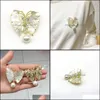 Épingles, Broches Bijoux Haute Qualité Coquillage Naturel Forme De Papillon Broche Délicate Perle Ronde En Laiton Rempli D'or Pour Cadeau Drop Delivery 2021