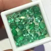 Echsun Real Natural Emerald Gemstones Används för Ring Halsband Örhängen Armband Pendant Colombia AAAA4M * 5mm pärla i bulk1pcs / parti h1015