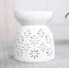 Newincense Burner Delikatna ceramiczna lampa zapachowa Moda wydrążony Out Aroma Kuchenka Świeca Piec Olejowy Home Decor CCE12285