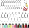 20 Zestaw okrągłe akrylowe brelok akrylowy jasne okrągły płyty Brelok Set DIY Key Ring z wisiorek Tassel