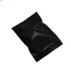 8 * 12см черный непрозрачный пластиковый zip замок пакета пакета пакеты оптом 200 шт. / Лот термотерознево герметичный PE Продовольственная Ziplock Упаковочная сумка