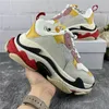 Fashion Triple s Sneakers Classic Casual Shoes Platform Läder Trainer Mens Womens Old Dad Scarpe Mesh Chaussures Toppkvalitet Tennis