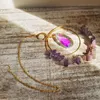 Dekorativa Objekt Figuriner Sun Catcher Crystal Prism Vägg Hängande Boho Décor Julklappar Bil Pendent Tillbehör Ornament Fönstret GA